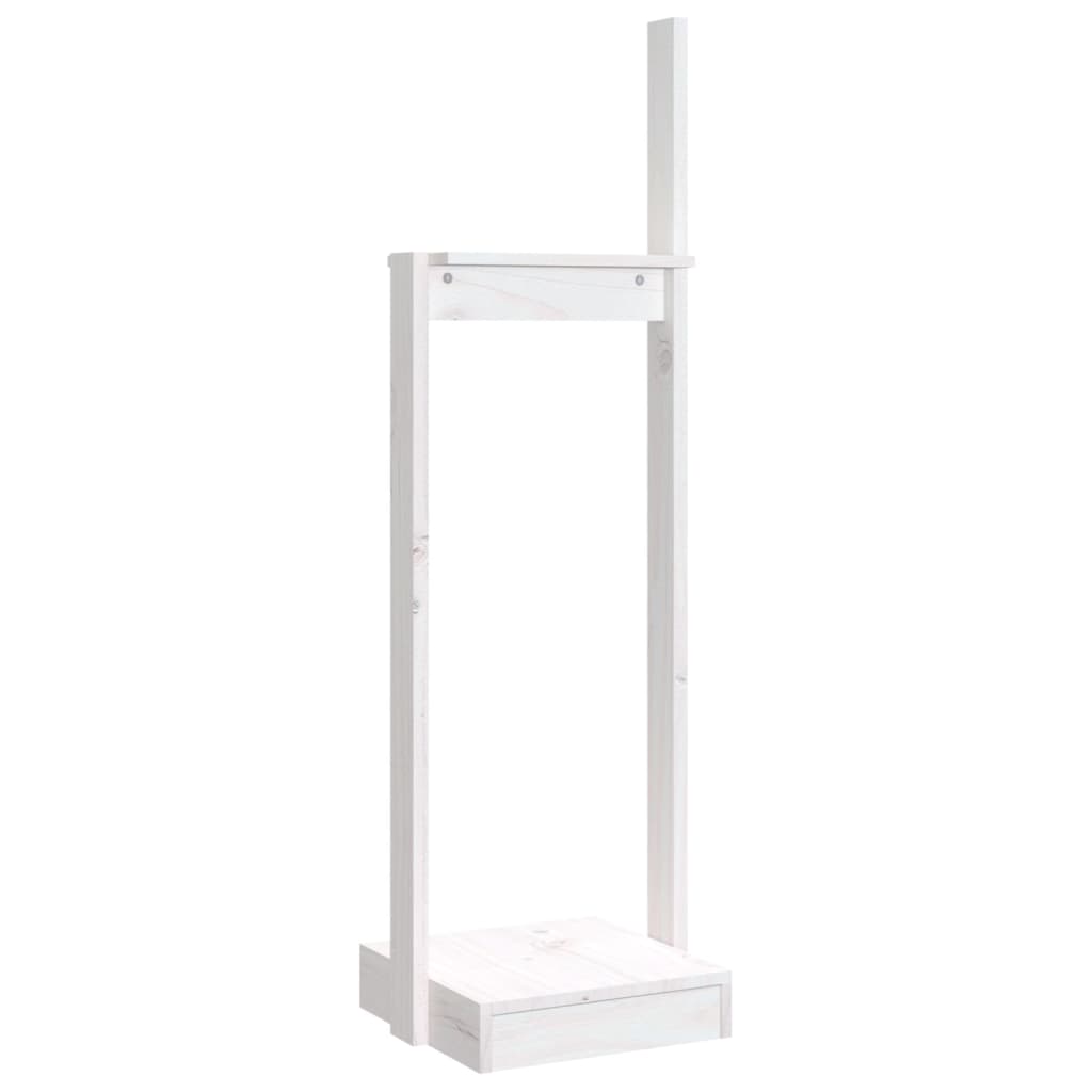 Supporto Vidaxl Houtblock 33.5x30x110 cm Pino solido bianco