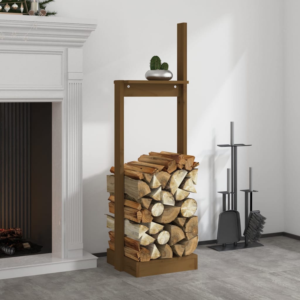 Soporte de bloques de madera Vidaxl 33.5x30x110 cm de pino sólido marrón marrón