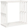 Vidaxl houtblokhouder 108x52x106 cm massief grenenhout wit