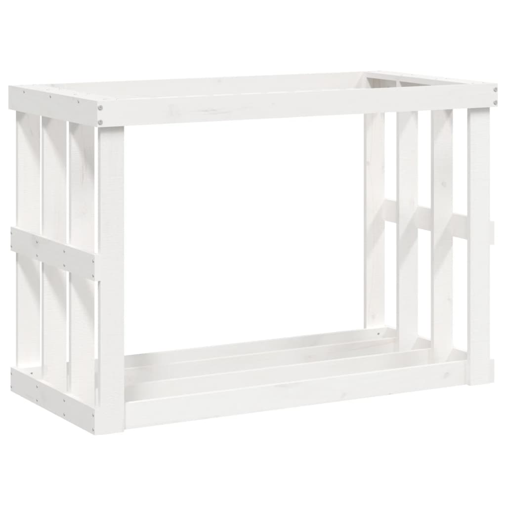Soporte de bloques de madera Vidaxl 108x52x74 cm de pino sólido blanco