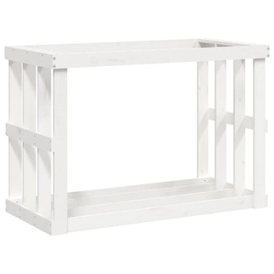 Soporte de bloques de madera Vidaxl 108x52x74 cm de pino sólido blanco