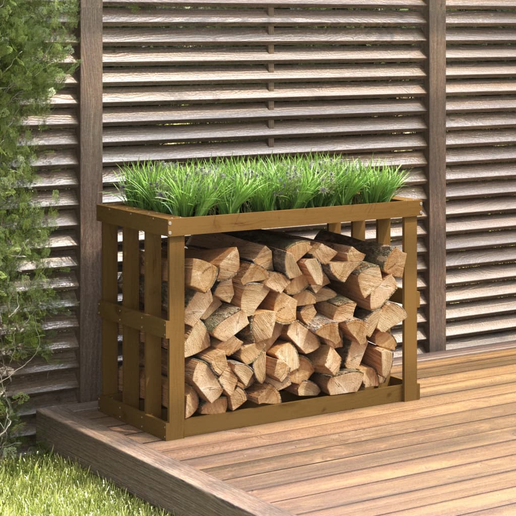 Soporte de bloques de madera Vidaxl 108x52x74 cm de pino sólido marrón