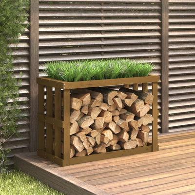 Soporte de bloques de madera Vidaxl 108x52x74 cm de pino sólido marrón