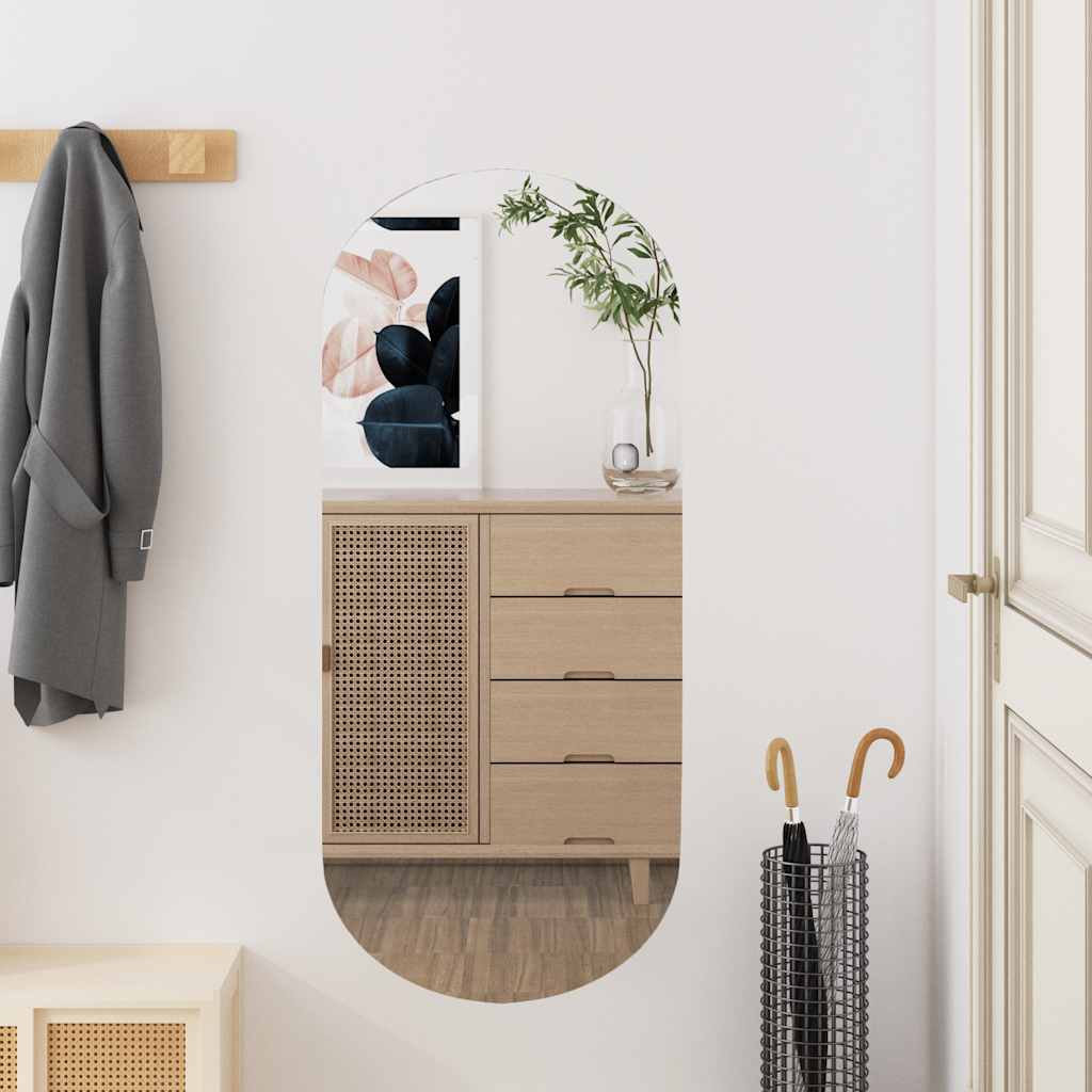 Specchio da parete Vidaxl 35x80 cm vetro ovale