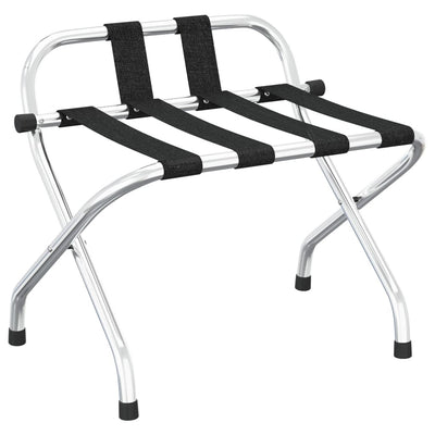 Vidaxl bagagerek met rugleuning zilver 56x39x52cm