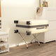 Vidaxl bagagerek met rugleuning zilver 56x39x52cm