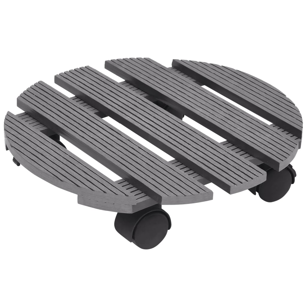 Vidaxl Plant Trolleys 4 pezzi Ø30x7,5 cm HKC Grey