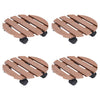 Vidaxl Planty TRolleys 4 PCS Ø30x7.5 cm HKC Brown