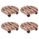 Vidaxl Plant Trolleys 4 pezzi Ø30x7,5 cm HKC Brown