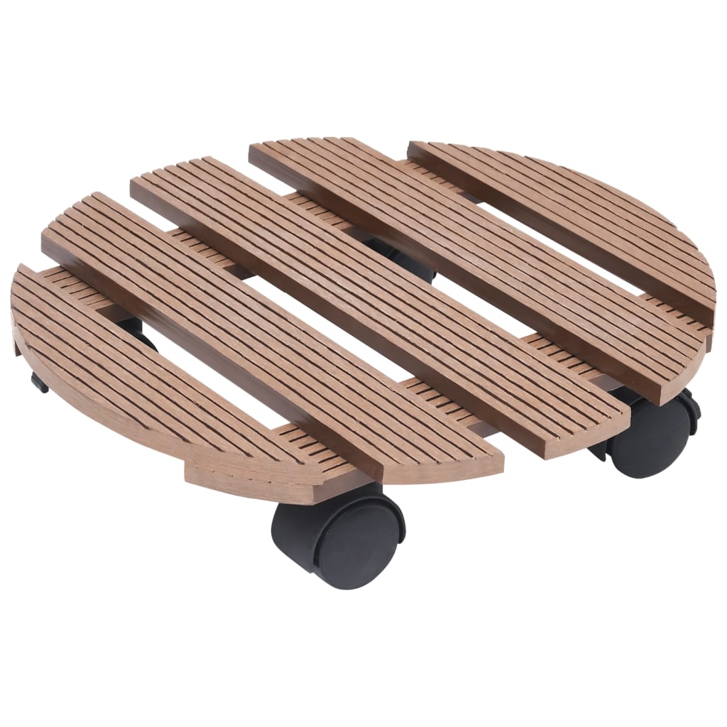 Vidaxl Plant Trolleys 4 pezzi Ø30x7,5 cm HKC Brown