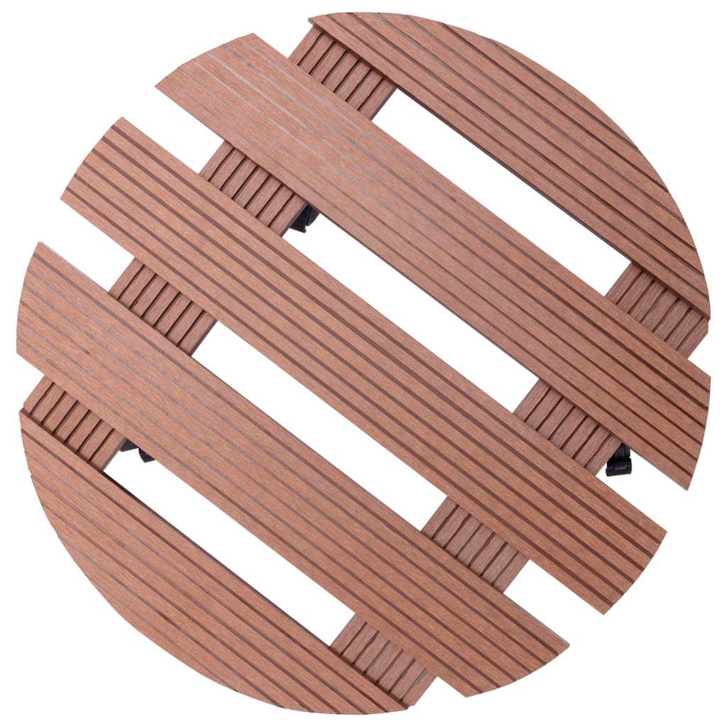 Vidaxl Plant Trolleys 4 pezzi Ø30x7,5 cm HKC Brown
