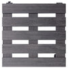 VidaXL Plantentrolleys 4 st 30x30x7,5 cm HKC grijs