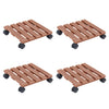 Vidaxl Plant Trolleys 4 St 30x30x7,5 cm HKC Brown