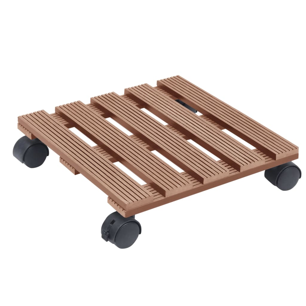 Vidaxl plantentrolleys 4 st 30x30x7,5 cm hkc bruin