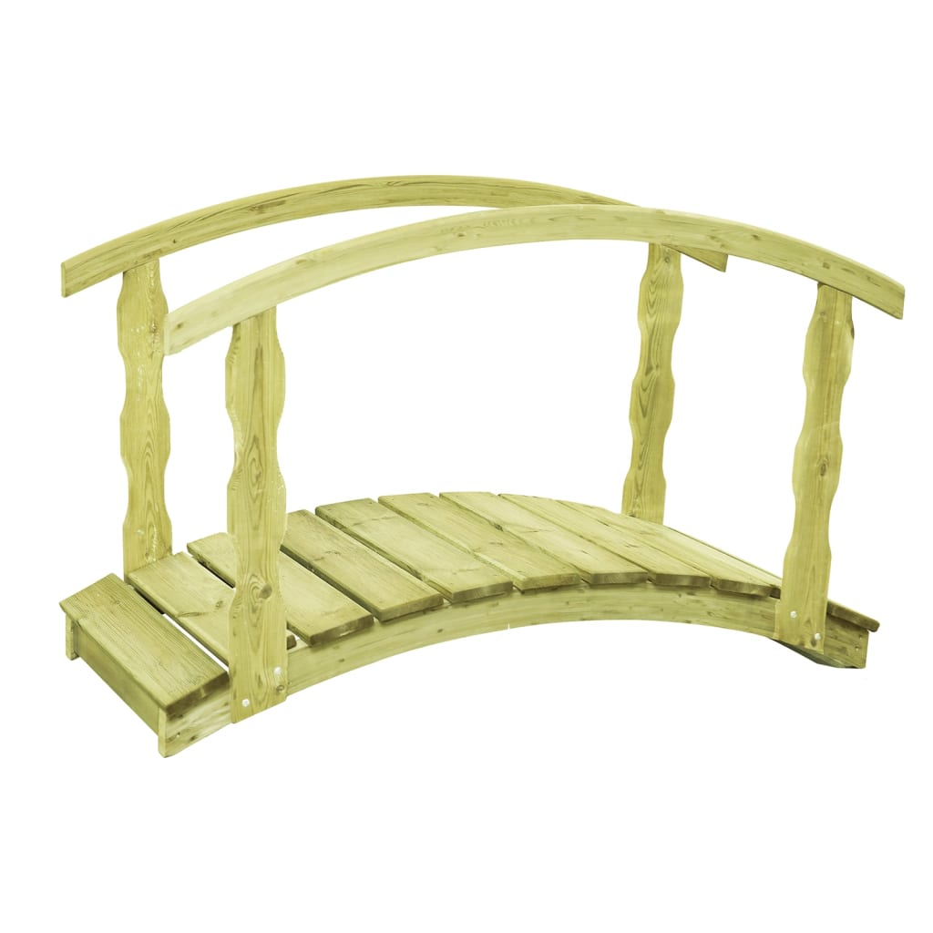 Vidaxl b-stock tuinbrug 170x74x105 cm pino sólido impregnado