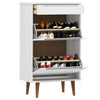Vidaxl Shoe Gabinet Molde 59.5x35x103 cm de pino sólido