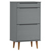 Vidaxl Shoe Gabinet Molde 59.5x35x103 cm de pino sólido