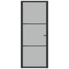 Vidaxl Porta interna 83x201,5 cm vetro Matt e nero in alluminio