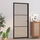 Vidaxl Porta interna 93x201,5 cm vetro Matt e nero in alluminio