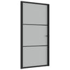 Vidaxl binnendeur 102,5x201,5 cm matglas en aluminium zwart