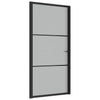 Vidaxl binnendeur 102,5x201,5 cm matglas en aluminium zwart