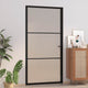 Porta interna Vidaxl 102.5x201.5 cm vetro Matt e nero in alluminio
