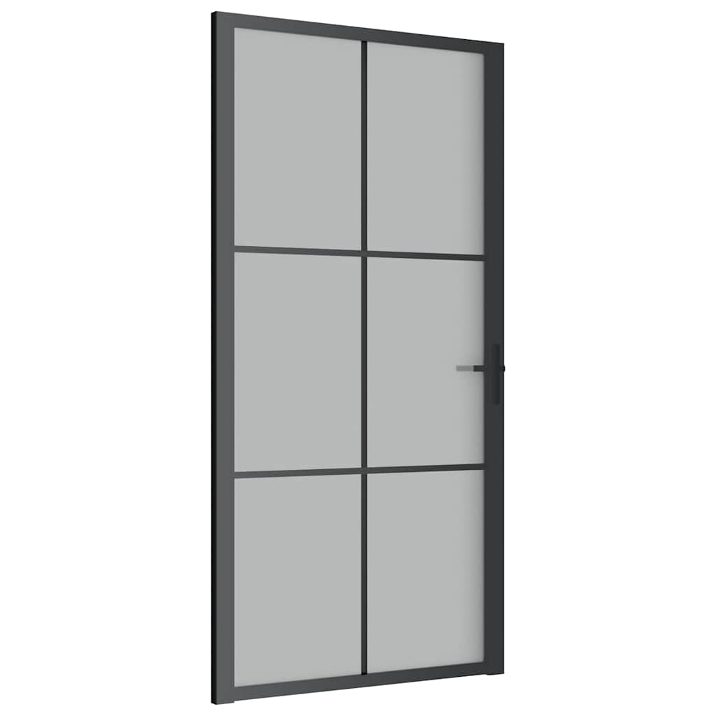 Vidaxl binnendeur 102,5x201,5 cm matglas en aluminium zwart