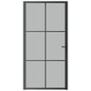 Vidaxl binnendeur 102,5x201,5 cm matglas en aluminium zwart