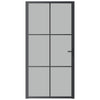 Vidaxl binnendeur 102,5x201,5 cm matglas en aluminium zwart