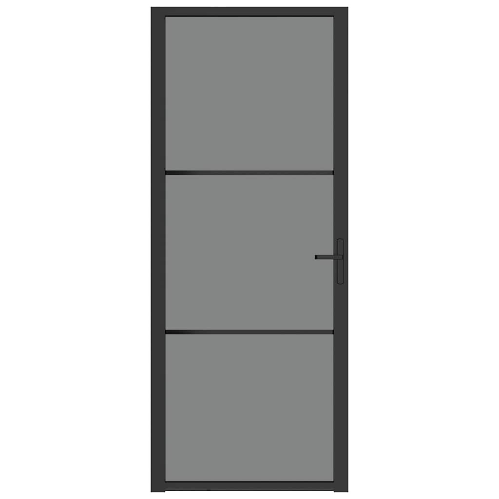 Vidaxl Porta interna 83x201,5 cm ESG Glass e nero in alluminio