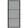 Vidaxl binnendeur 93x201,5 cm esg-glas en aluminium zwart