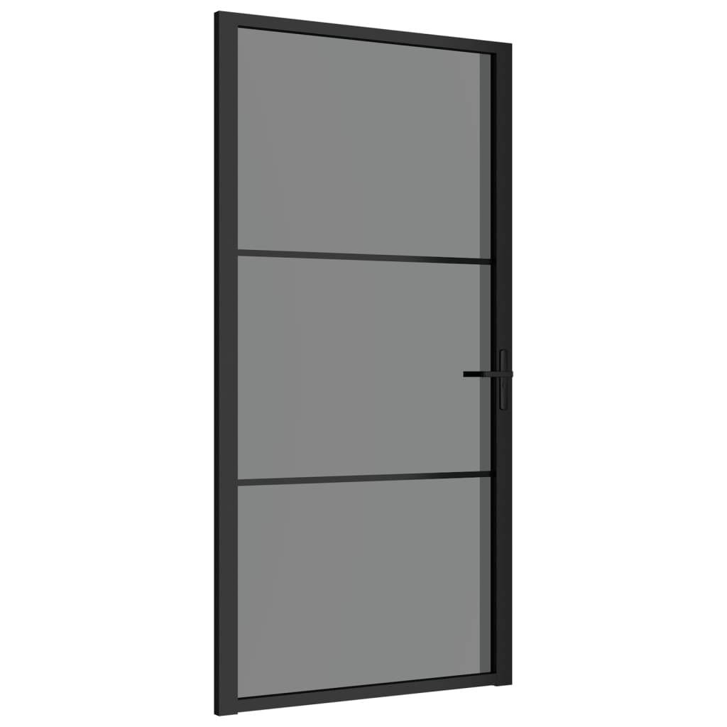 Vidaxl Inner Door 102.5x201.5 cm de vidrio ESG y negro de aluminio