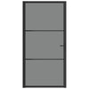 Vidaxl Inner Door 102.5x201.5 cm de vidrio ESG y negro de aluminio