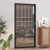 Vidaxl Inner Door 102.5x201.5 cm de vidrio ESG y negro de aluminio