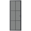 Vidaxl binnendeur 76x201,5 cm esg-glas en aluminium zwart
