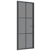Vidaxl binnendeur 83x201,5 cm esg-glas en aluminium zwart
