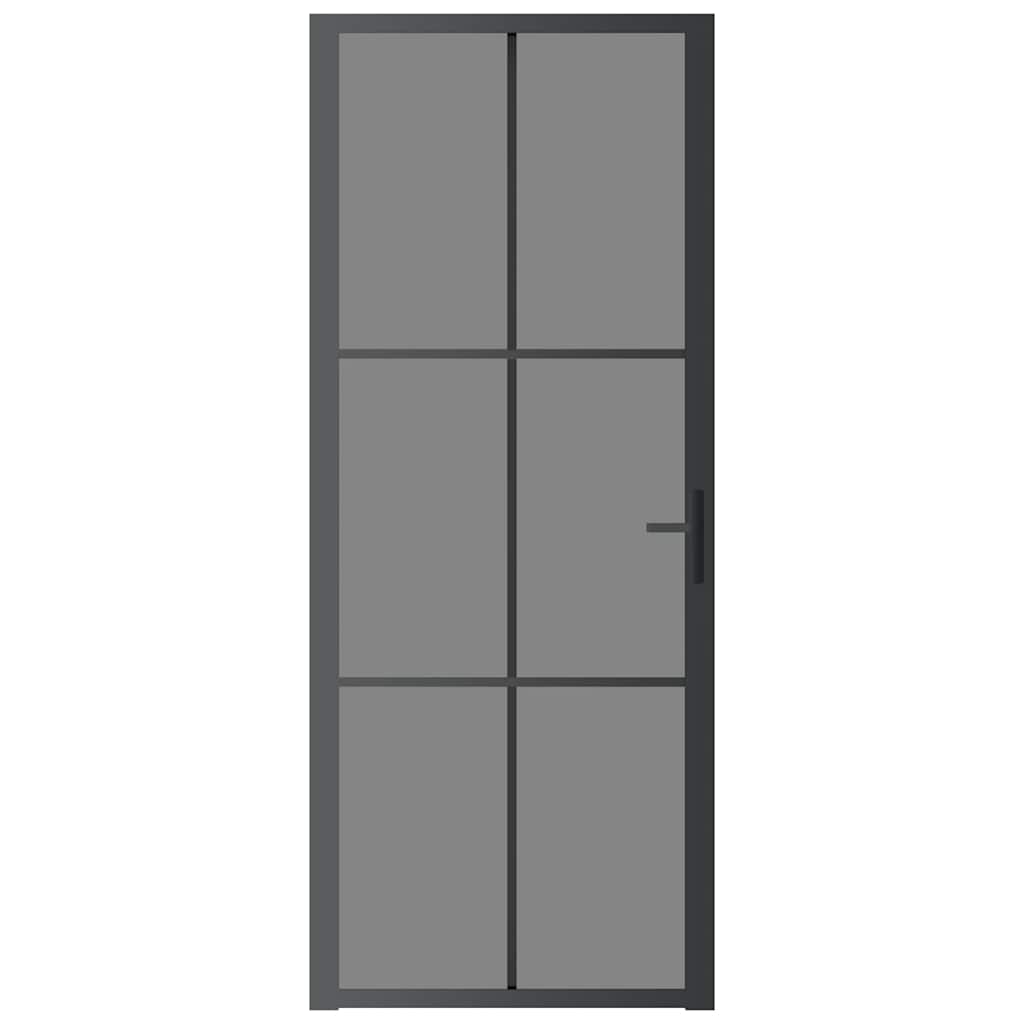 Vidaxl Porta interna 83x201,5 cm ESG Glass e nero in alluminio