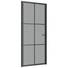 Vidaxl binnendeur 93x201,5 cm esg-glas en aluminium zwart
