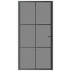 Vidaxl Inner Door 102.5x201.5 cm de vidrio ESG y negro de aluminio