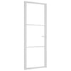 Vidaxl Puerta interior 76x201.5 cm de vidrio ESG y aluminio blanco