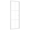 Vidaxl Porta interna 76x201,5 cm ESG vetro e bianco in alluminio