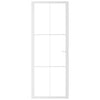 Vidaxl Porta interna 76x201,5 cm ESG vetro e bianco in alluminio