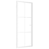 Vidaxl Puerta interior 83x201.5 cm de vidrio ESG y aluminio blanco