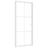 Vidaxl Puerta interior 93x201.5 cm de vidrio ESG y aluminio blanco