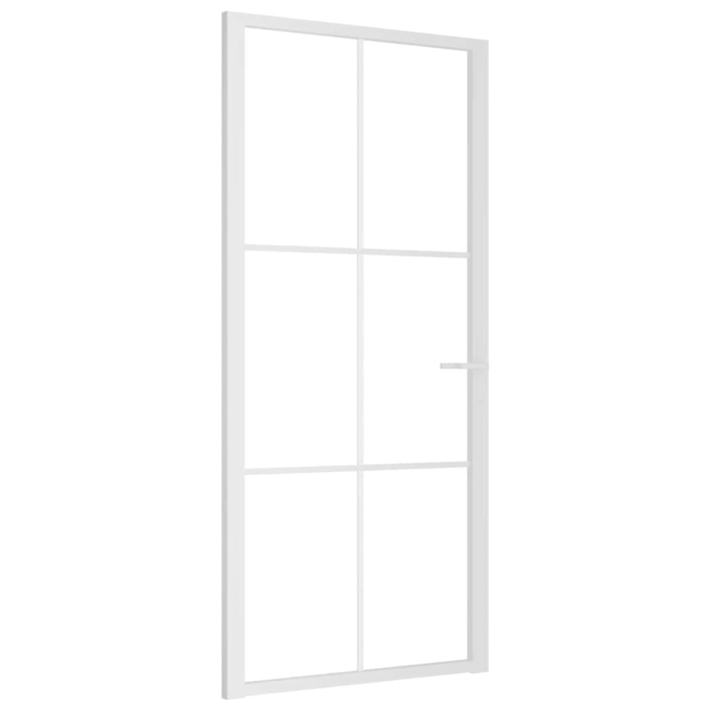 Vidaxl binnendeur 93x201,5 cm esg-glas en aluminium wit
