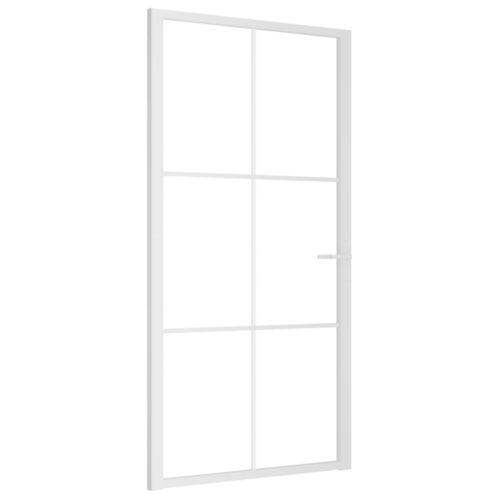 Vidaxl Puerta interior 102.5x201.5 cm de vidrio ESG y aluminio blanco