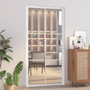 Vidaxl Puerta interior 102.5x201.5 cm de vidrio ESG y aluminio blanco