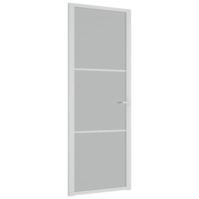 Vidaxl binnendeur 76x201,5 cm matglas en aluminium wit