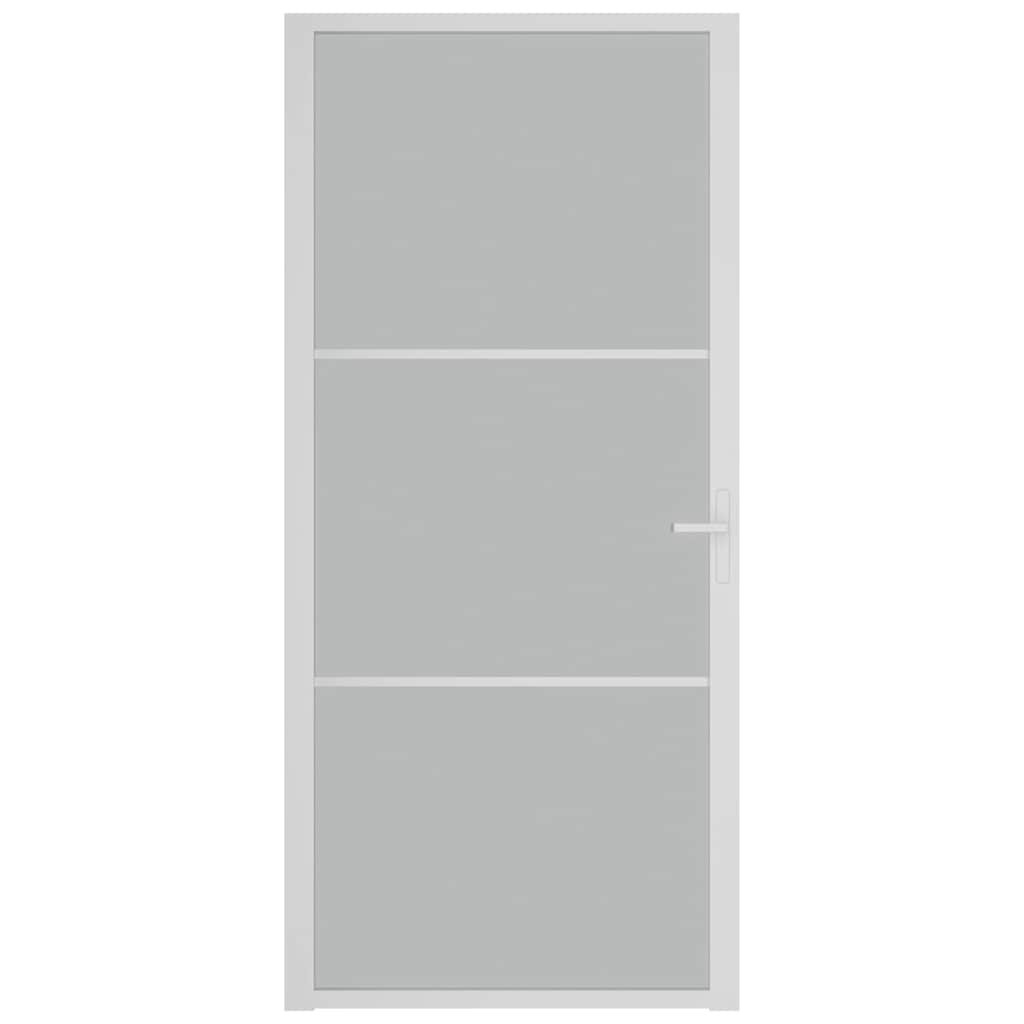 Vidaxl binnendeur 93x201,5 cm matglas en aluminium wit