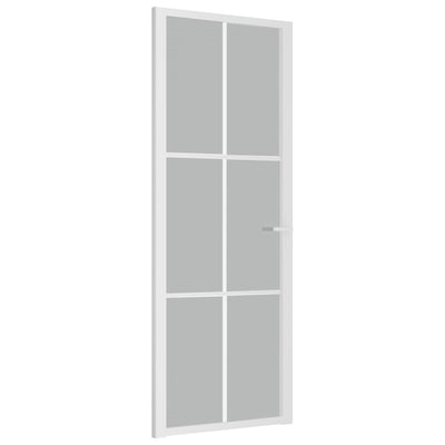 Vidaxl binnendeur 76x201,5 cm matglas en aluminium wit